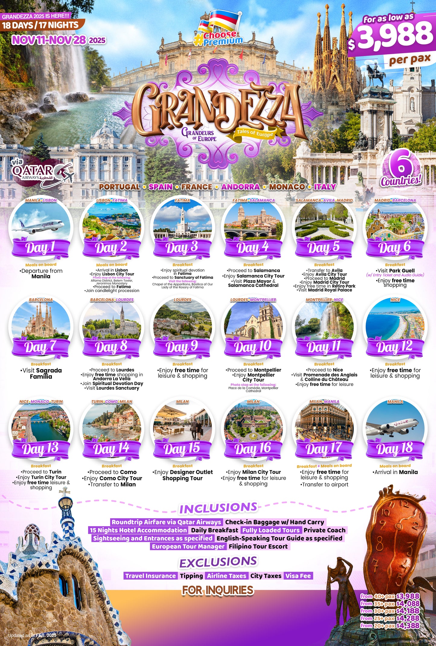 Grandezza Grandeurs of Europe $2988
