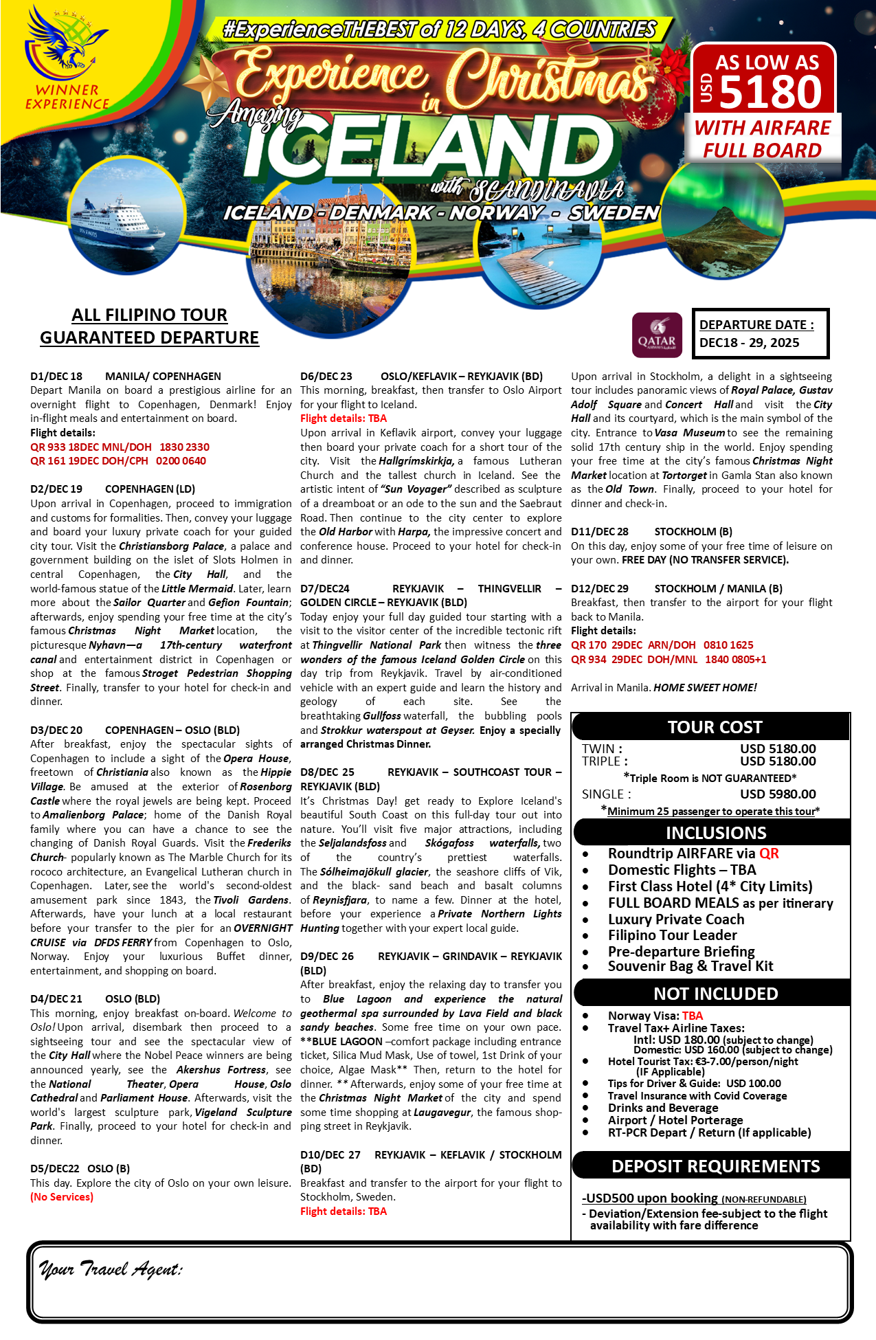 Iceland and Scandinavia $5180