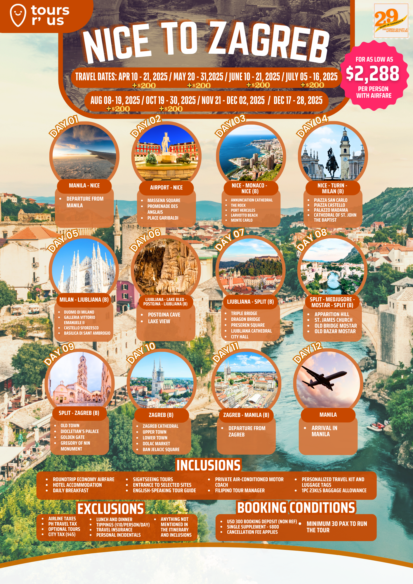 Nice to Zagreb $2288