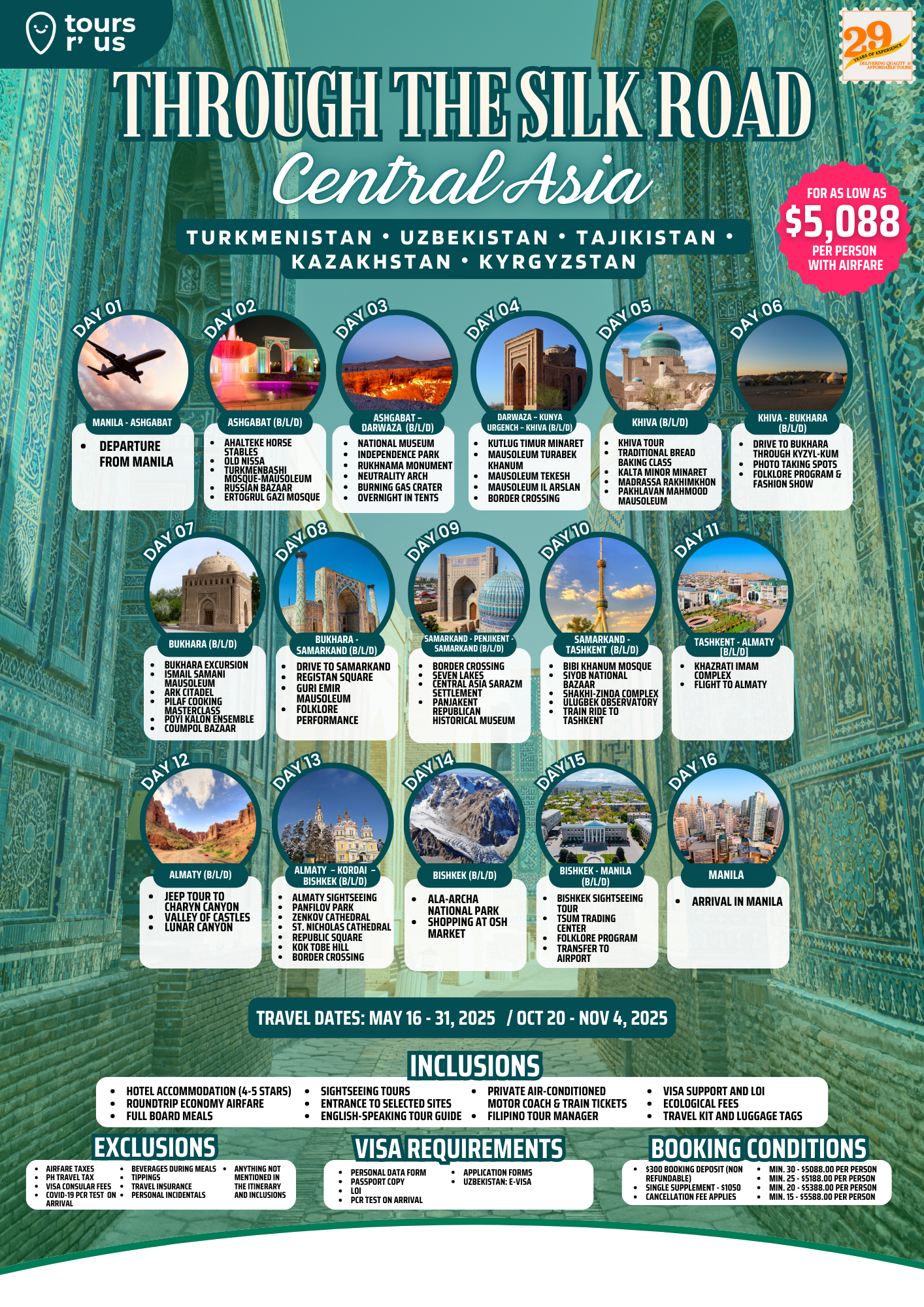 Through the Silk Road Central Asia $5088