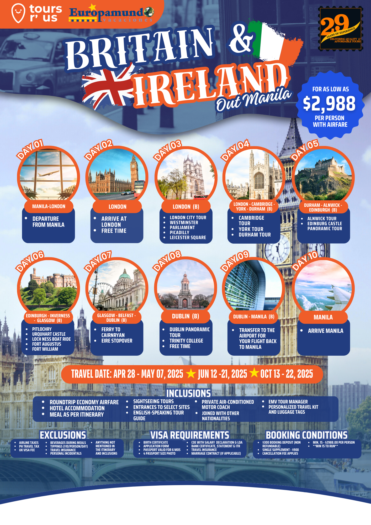 Britain and Ireland $2988